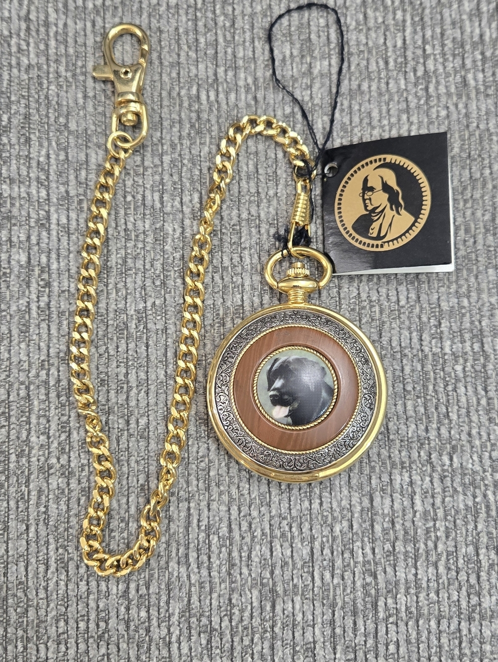 Franklin Mint The Labrador Retriever Pocket Watch  By Nigel Hemmings